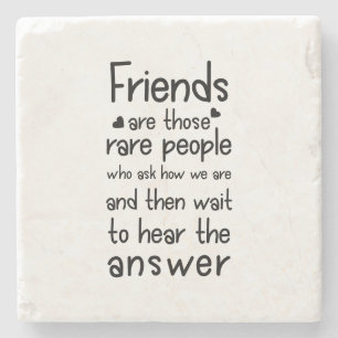 Freunde sind seltene Menschen Friendship Zitat Sch Steinuntersetzer