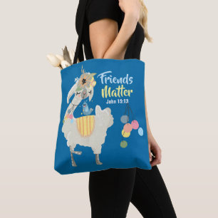 Freunde sind wichtig Inspiration Tote Bag, Mittel Tasche