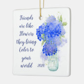 Freunde sind wie Blume, die sie bringen Color Quot Keramikornament (Links)