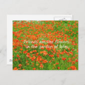 Freunde sind wie Blume Postkarte (Vorne/Hinten)