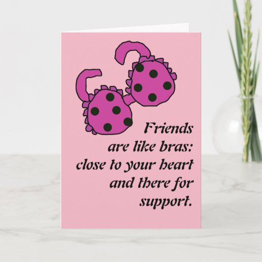 Freunde sind wie Bras Karte (Vorderseite)