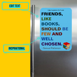 Freunde sind wie Bücher Inspiration Magnet