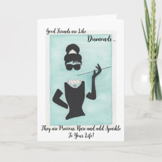 Freunde sind wie Diamanten Karte (Vorderseite)