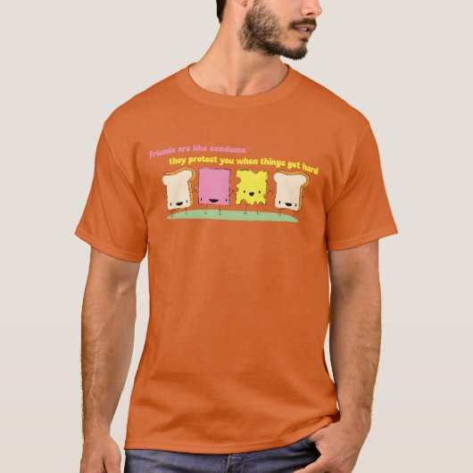 Freunde sind wie Freund T-Shirt (Vorderseite)