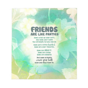 Freunde sind wie Panties Notizblock