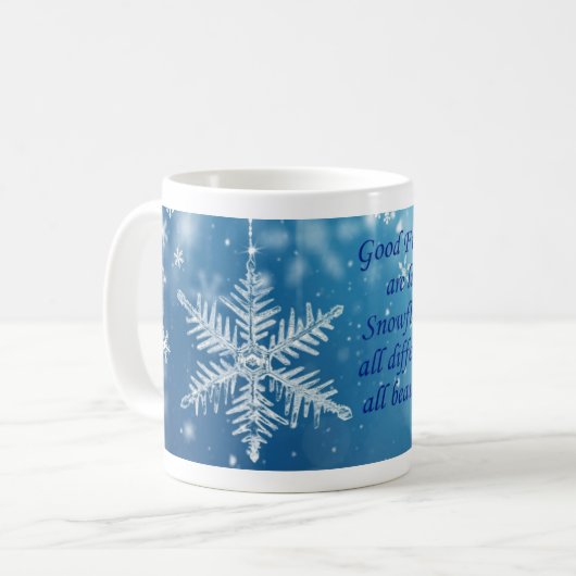 Freunde sind wie Schneeflocken Kaffeetasse (Vorderseite Links)