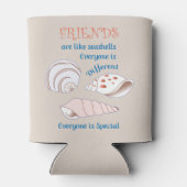 Freunde sind wie Seashells Can Cooler Dosenkühler (Rückseite)