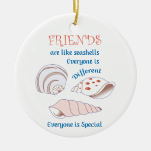 Freunde sind wie Seashells Keramik Ornament