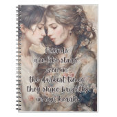 Freunde sind wie Stars-Notebook Notizblock (Vorderseite)