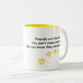 Freunde sind wie Sterne Zweifarbige Tasse (VorderseiteRechts)