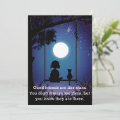 Freunde sind wie Sternenkarte (Stehend Vorderseite)