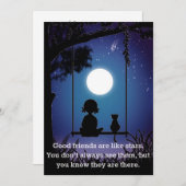 Freunde sind wie Sternenkarte (Vorne/Hinten)