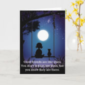 Freunde sind wie Sternenkarte Karte (Gelbe Blume)