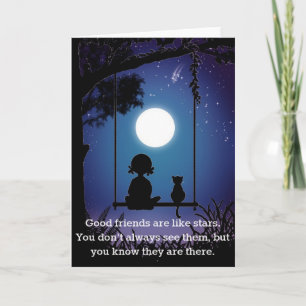 Freunde sind wie Sternenkarte Karte