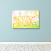 Freunde sind wunderbar - Elefanten wissen es! Leinwanddruck (Insitu (Holzboden))