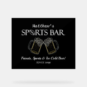 Freunde, Sport & Bier - Sportbar Acryl-Schild Acrylschild