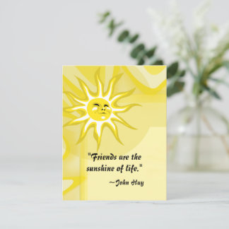 Freunde Sunshine Quote Custom Grußkarte Karte