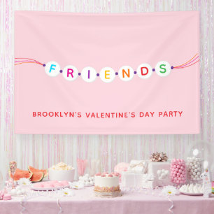 Freunde süßes Freundschaftsarmband rosa Valentinst Banner