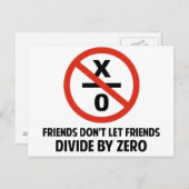 Freunde teilen sich nicht durch Null Postkarte (Vorne/Hinten)