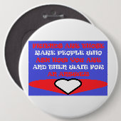 Freunde thematische Farben rot-weiß Design hat Hut Button (Vorne & Hinten)