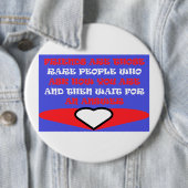 Freunde thematische Farben rot-weiß Design hat Hut Button (Beispiel)