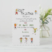 Freunde treffen Einladung (Stehend Vorderseite)