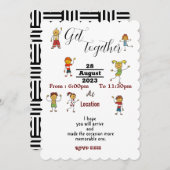 Freunde treffen sich einladung (Vorne/Hinten)