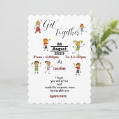 Freunde treffen sich einladung (Stehend Vorderseite)