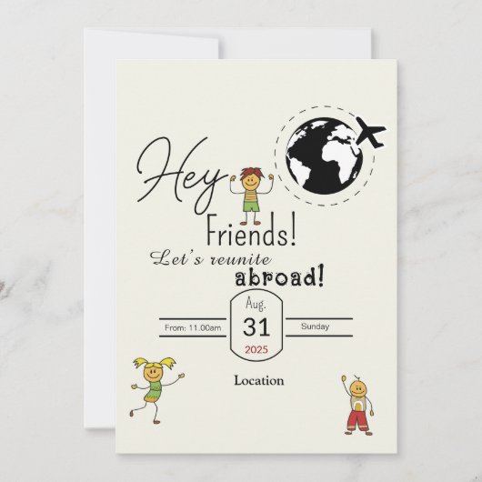 Freunde treffen sich einladung (Vorderseite)