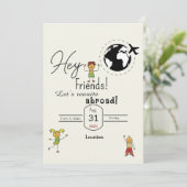 Freunde treffen sich einladung (Stehend Vorderseite)