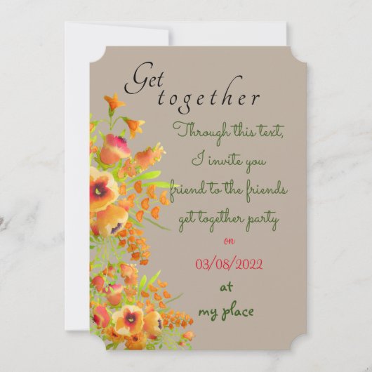 Freunde treffen sich einladung (Vorderseite)