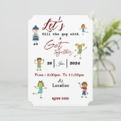 Freunde treffen sich einladung (Stehend Vorderseite)