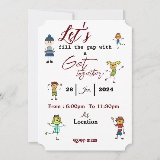 Freunde treffen sich einladung (Vorderseite)