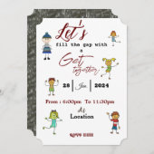 Freunde treffen sich einladung (Vorne/Hinten)