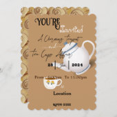 Freunde treffen sich Tee-Party Einladung (Vorne/Hinten)