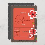 Freunde treffen sich zur Einladung (Vorne/Hinten)