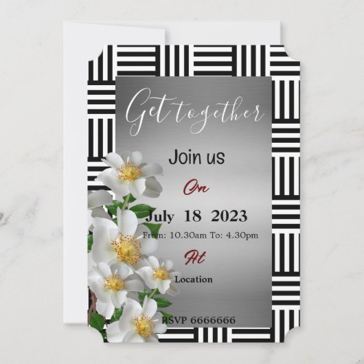 Freunde treffen sich zur Einladung (Vorderseite)