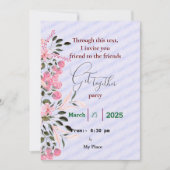 Freunde treffen sich zur Einladung (Vorderseite)