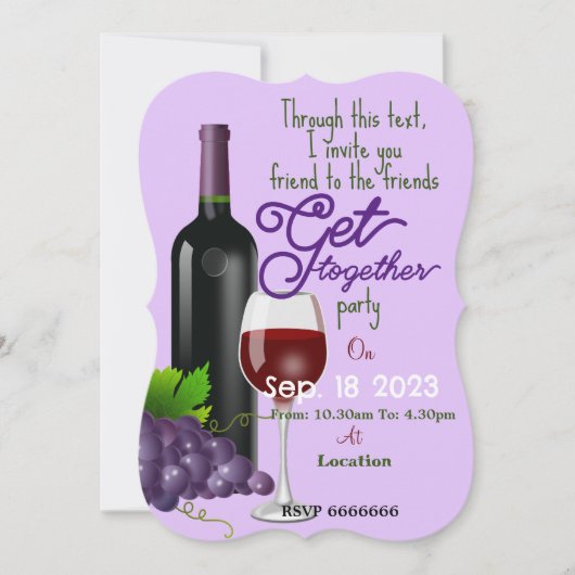 Freunde treffen sich zur Einladung (Vorderseite)