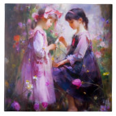 Freunde und Blume 2 Fliese (Vorderseite)