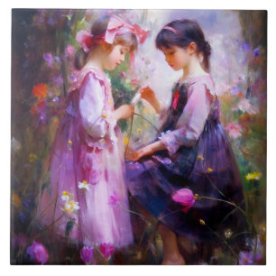 Freunde und Blume 2 Fliese