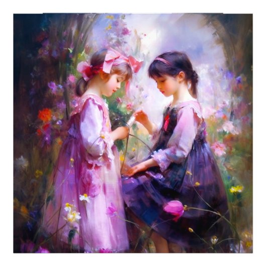 Freunde und Blume 2 Fotodruck (Vorne)