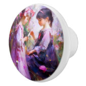 Freunde und Blume 2 Keramikknauf (Rechts)