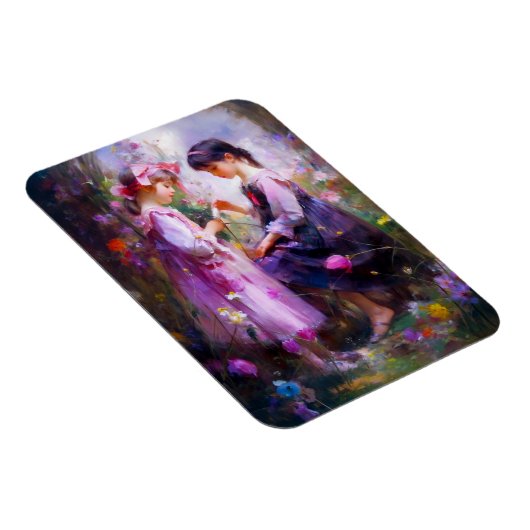 Freunde und Blume 2 Magnet (Rechte Seite)