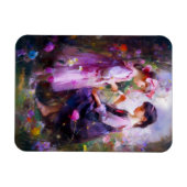Freunde und Blume 2 Magnet (Horizontal)