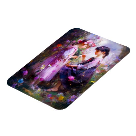 Freunde und Blume 2 Magnet (Linke Seite)