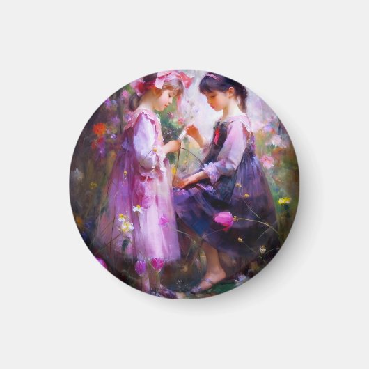 Freunde und Blume 2 Magnet (Vorne)