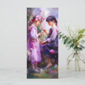 Freunde und Blume 2 Menükarte (Stehend Vorderseite)