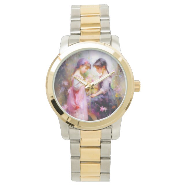 Freunde und Blume Armbanduhr (Vorderseite)