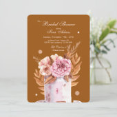 Freunde und Blume Bridal Dusche Einladung (Stehend Vorderseite)
